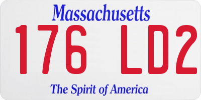 MA license plate 176LD2