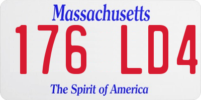 MA license plate 176LD4