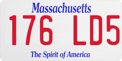 MA license plate 176LD5