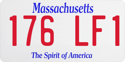 MA license plate 176LF1