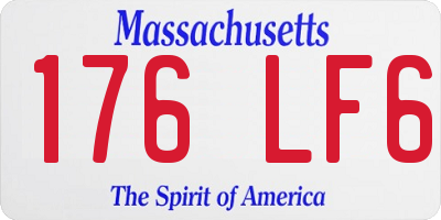 MA license plate 176LF6