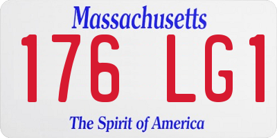 MA license plate 176LG1