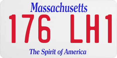 MA license plate 176LH1