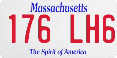 MA license plate 176LH6