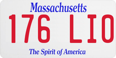 MA license plate 176LI0
