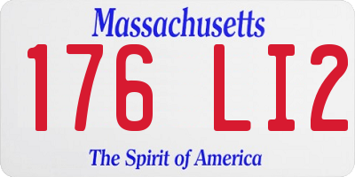 MA license plate 176LI2