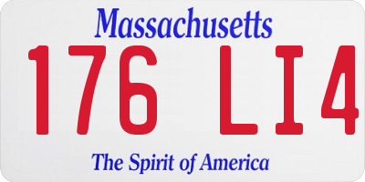 MA license plate 176LI4