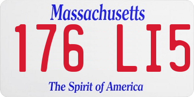 MA license plate 176LI5