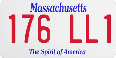 MA license plate 176LL1