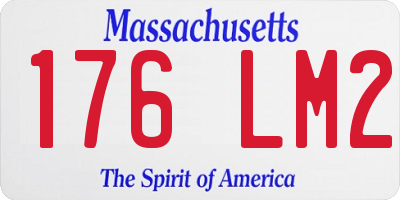 MA license plate 176LM2