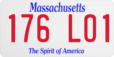 MA license plate 176LO1