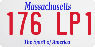 MA license plate 176LP1