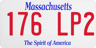MA license plate 176LP2
