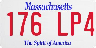 MA license plate 176LP4