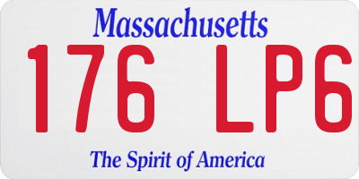 MA license plate 176LP6