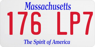 MA license plate 176LP7