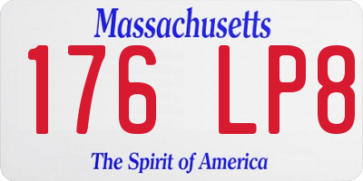 MA license plate 176LP8