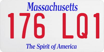 MA license plate 176LQ1