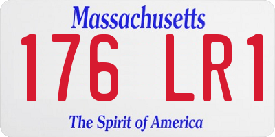 MA license plate 176LR1