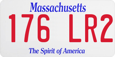 MA license plate 176LR2