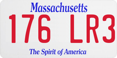 MA license plate 176LR3