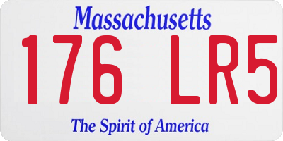MA license plate 176LR5