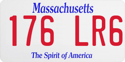 MA license plate 176LR6
