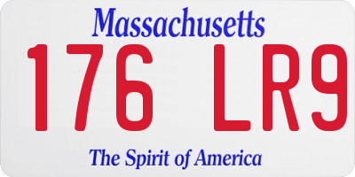 MA license plate 176LR9