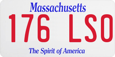 MA license plate 176LS0