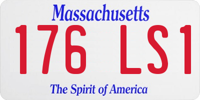 MA license plate 176LS1