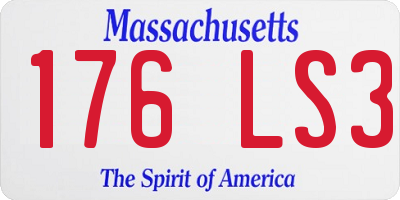 MA license plate 176LS3