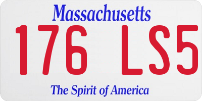 MA license plate 176LS5