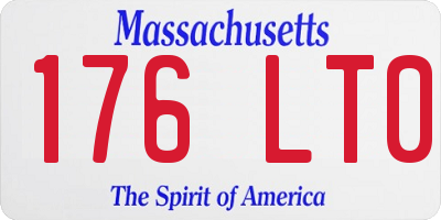 MA license plate 176LT0