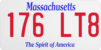 MA license plate 176LT8
