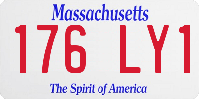 MA license plate 176LY1
