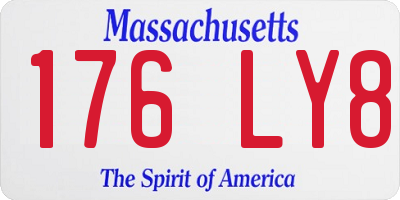 MA license plate 176LY8