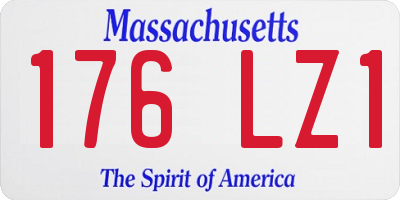 MA license plate 176LZ1