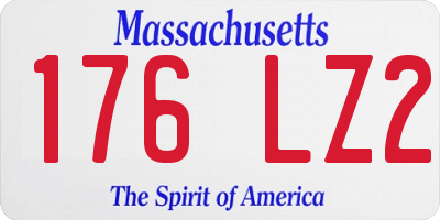 MA license plate 176LZ2