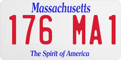MA license plate 176MA1