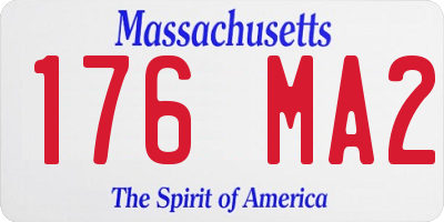 MA license plate 176MA2