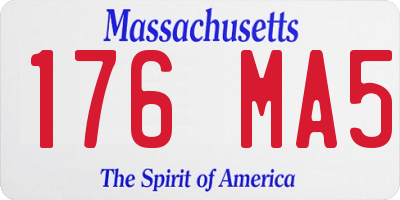 MA license plate 176MA5
