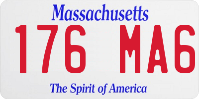 MA license plate 176MA6