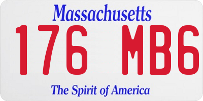 MA license plate 176MB6