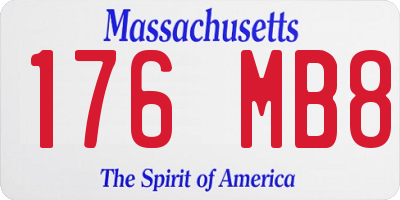 MA license plate 176MB8