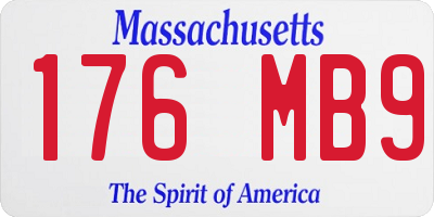 MA license plate 176MB9
