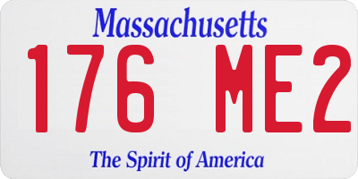 MA license plate 176ME2