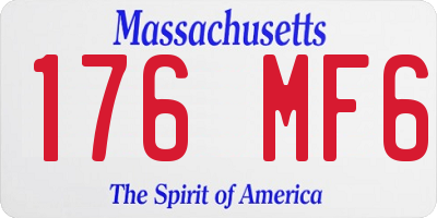 MA license plate 176MF6