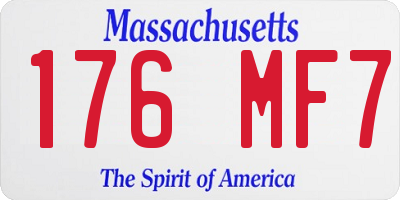 MA license plate 176MF7