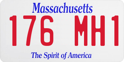 MA license plate 176MH1