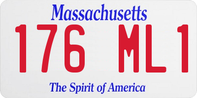 MA license plate 176ML1